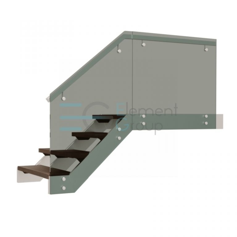 Ограждение с точечными стеклодержателями